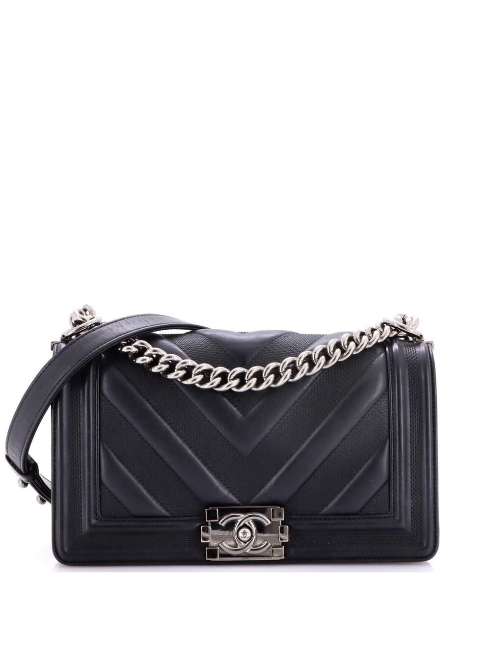 Chanel Boy Flap Bag Perforated Chevron #255371C38B
